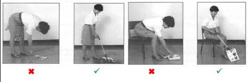 Not bending down - using picker instead when standing or sitting