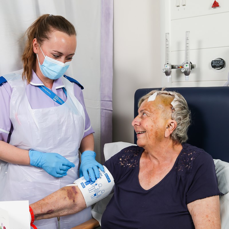 Healthcare doing observations with patient