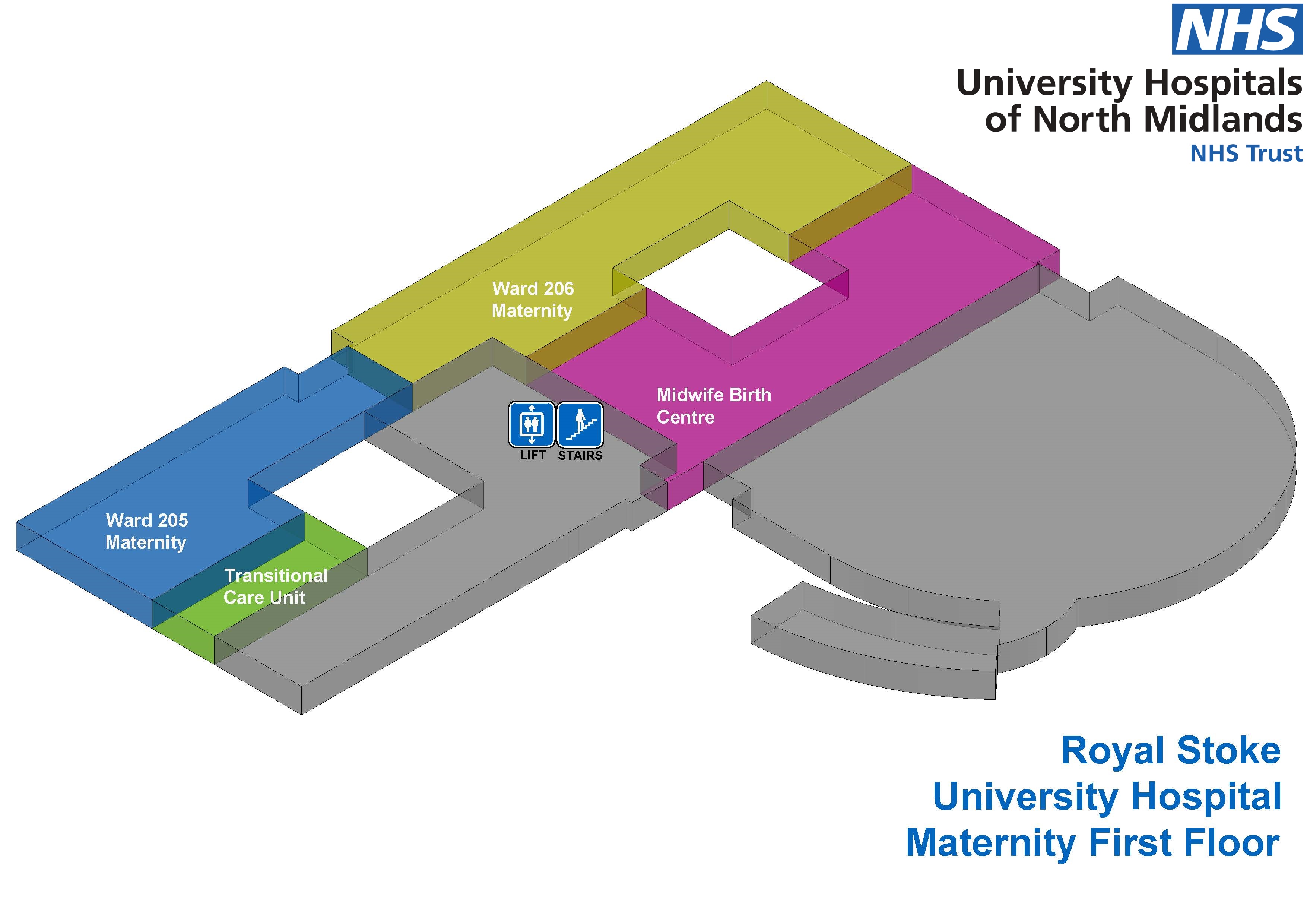 Maternity first floor map