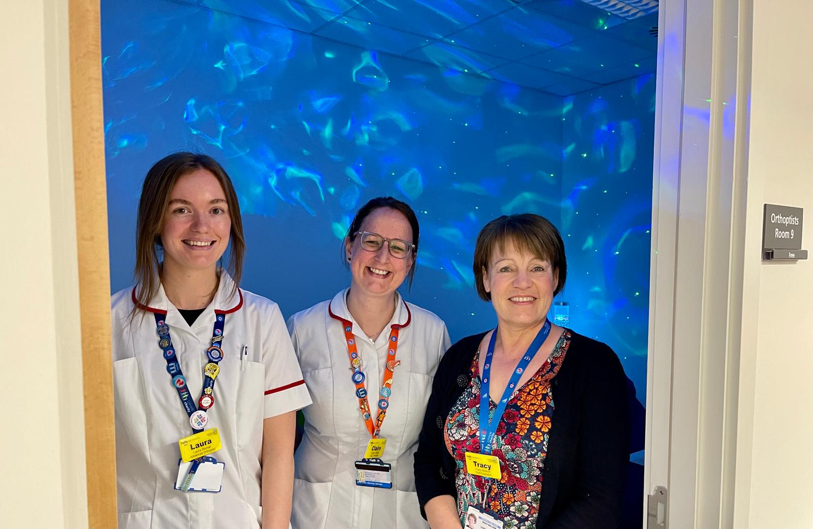 Chief executive with Orthoptic team